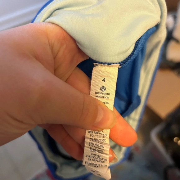 LULULEMON RUN SPEED SHORT ZIGGY SNAKE CASPIAN BLUE PIPE DREAM - Picture 5 of 5